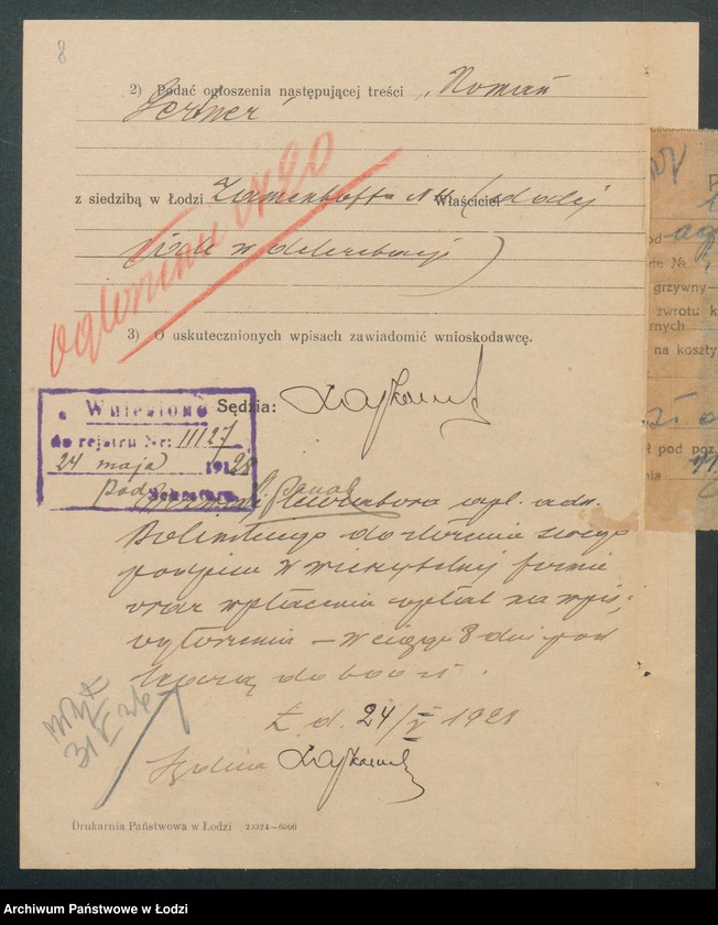 Obraz 10 z jednostki "Roman Gertner- handel win, wódek i towarów kolonialnych"