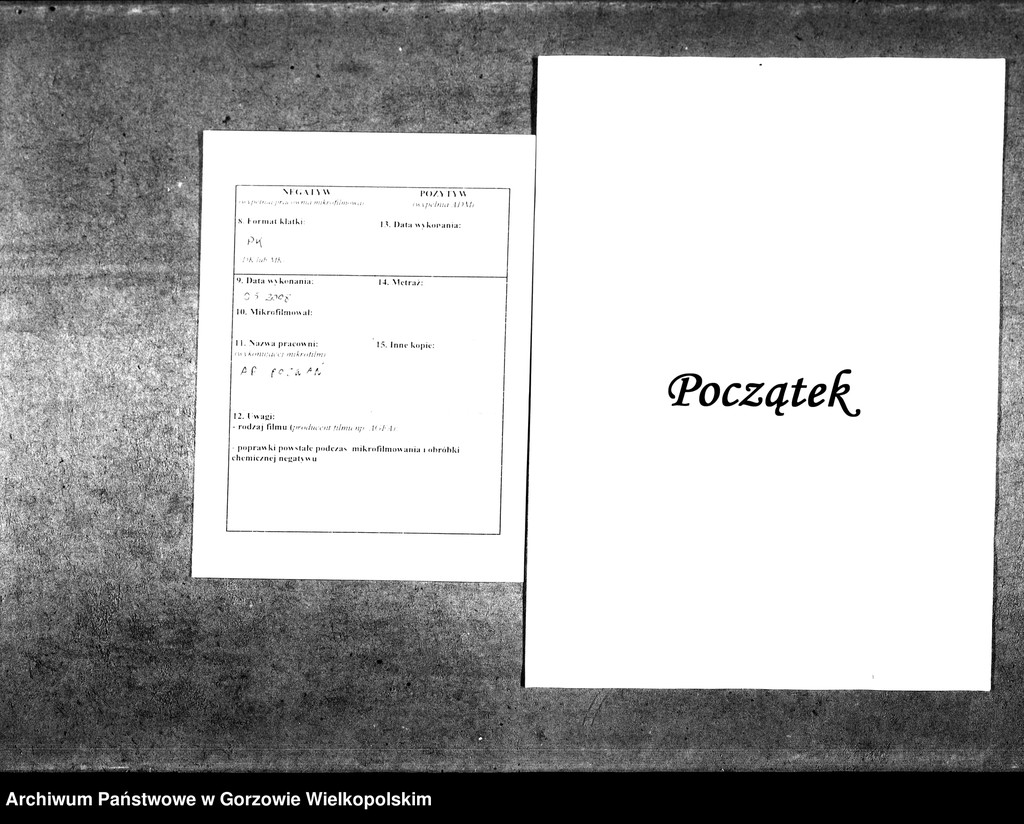 image.from.unit.number "Duplikate der Kirchenbücher von der Parochie Lorenzdorf (Wawrów) und Zechow (Czechów)"