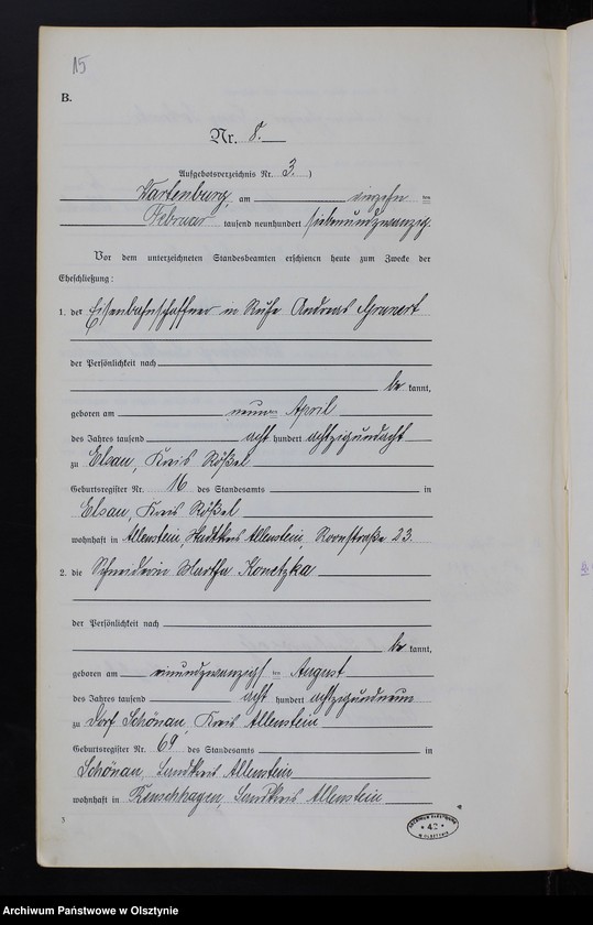 image.from.unit.number "Heirats-Haupt-Register Nr 1 - 45"