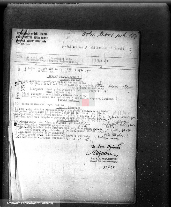 image.from.unit.number "/Inspektorat Ochrony Lasów/ /przejmowanie materiałów aktowych spisy akt/"