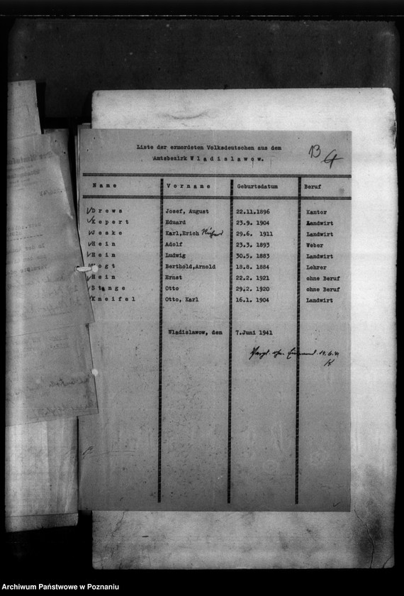 Obraz 17 z jednostki "Kreis Turek. Korespondencja w sprawie miejscowych Niemców, którzy zginęli w 1939 roku"