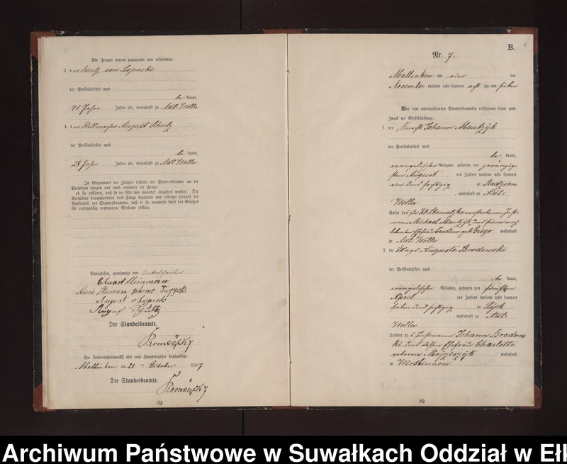 image.from.unit.number "Heiraths-Neben-Register des Preussischen Standes-Amtes Neuhoff Kreis Loetzen"