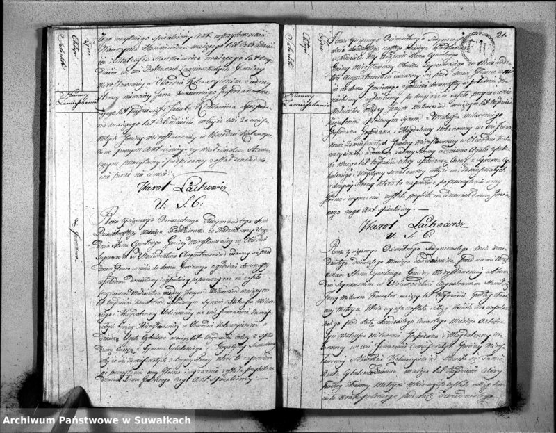 image.from.unit.number "Akta Zaszlubionych Gminy Mirosławskiey Na rok 1817"
