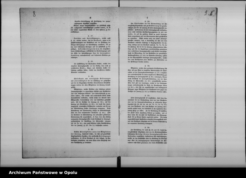 Obraz 9 z jednostki "Acta des Magistrats zu Oppeln betreffend die Revision der Statuten der schon bestehenden ältern Innungen de anno 1848"