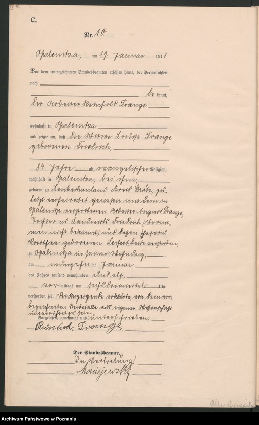 Obraz 13 z jednostki "Sterbe-Haupt-Register"