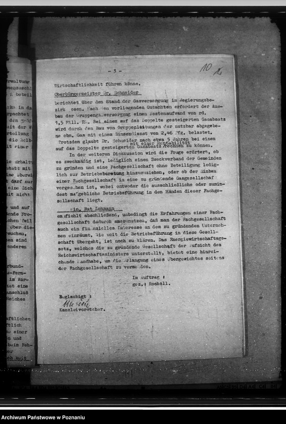 Obraz 14 z jednostki "Versorgung mit Gas. Friedensbau- Programm. Hafenanlagen. Wasserversorgung. Entwässerung. Mineralölbewirtschaftung. Gettofahrscheine"