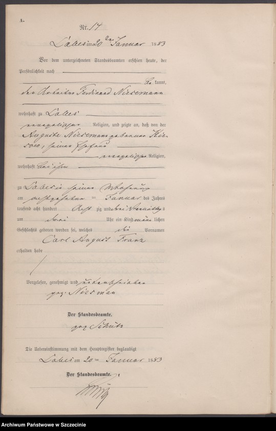 Obraz 18 z jednostki "Geburts-Register (Neben-Register)"