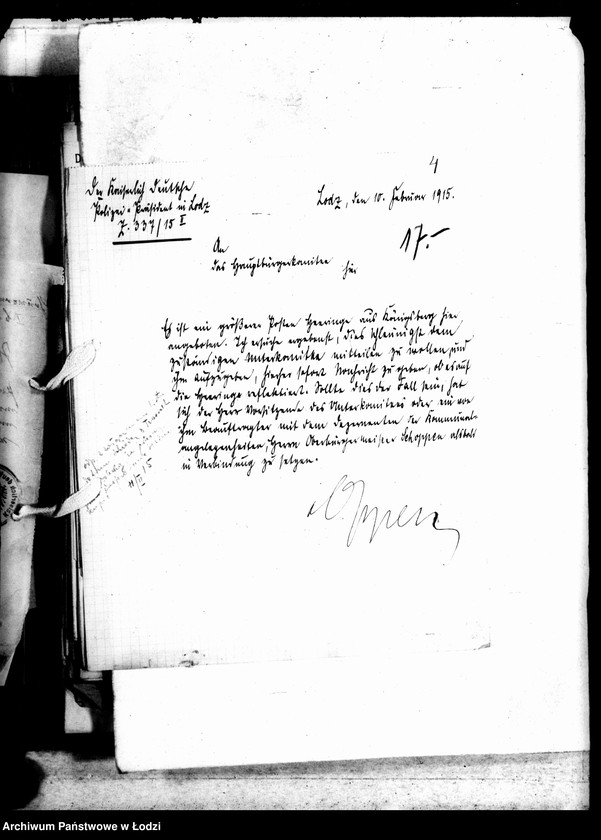 Obraz 8 z jednostki "Listy Guberni i Prezydium Policji do Sekcji Zaprowiantowania Miasta"