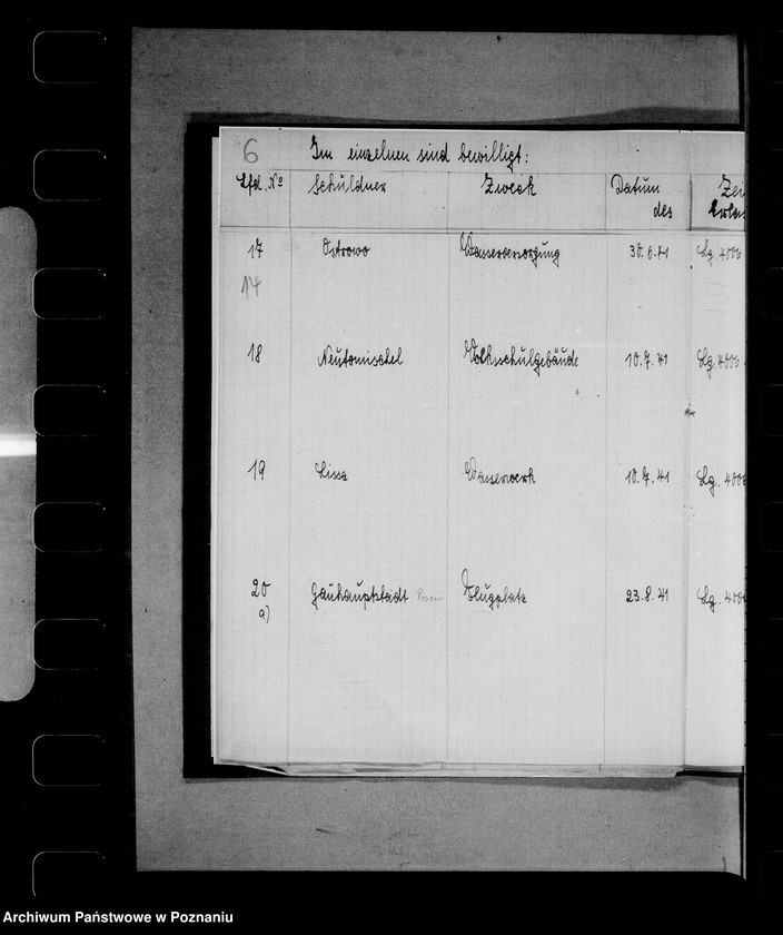 Obraz 18 z jednostki "Uebersicht über die bewilligten Aufbaudarlehen"