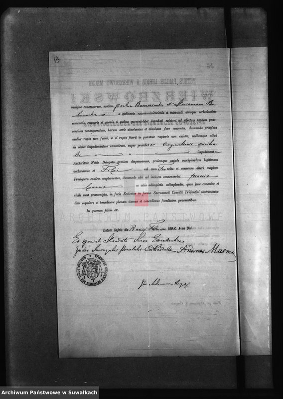 image.from.unit.number "Kniga Dokumentov Bakalarževskogo Rimsko- Katoličeskogo Prichoda k Aktam Brakosočetavšichsja v 1892 godu"
