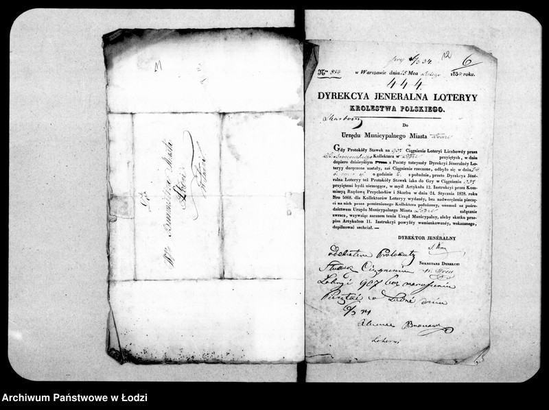 Obraz 13 z jednostki "Akta tyczące się zakazu gry w loterię prywatną"