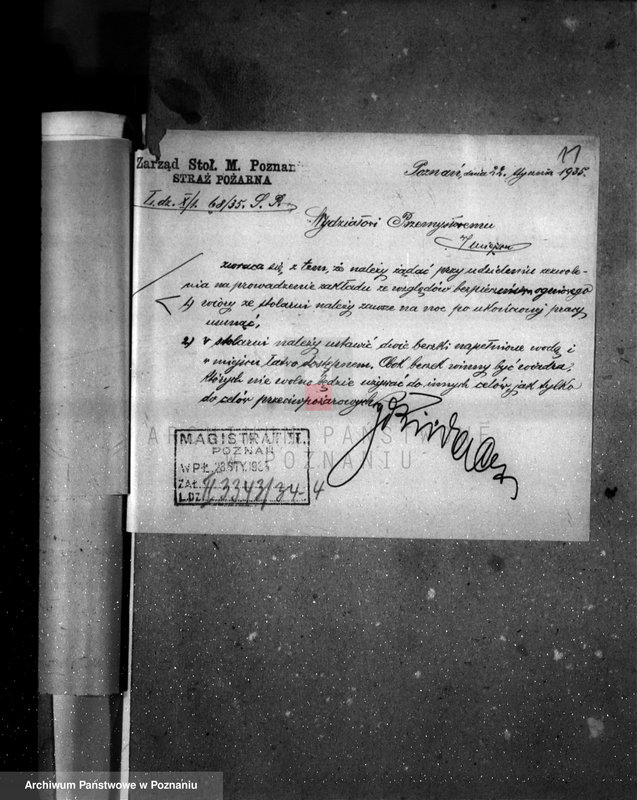 Obraz 15 z jednostki "Zatwierdzenie zakładu przemysłowego /fabr. cieplarń/ Firma Höntsch w Poznaniu"