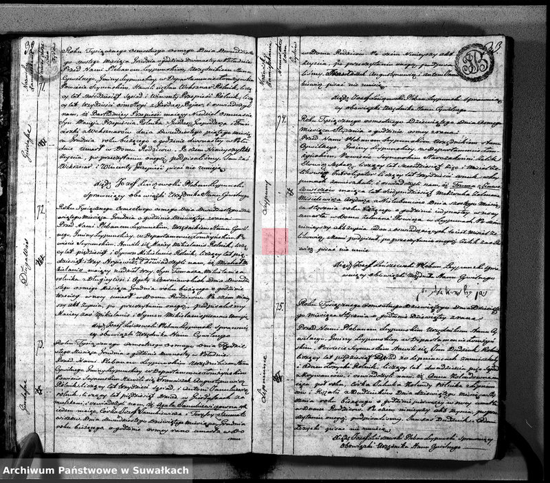 image.from.unit.number "Księga Aktów Cywilnych Zeyscia Gminy Leypuńskiej od Dnia 1-o Maja 1808 R-y zaczęta, a 1-o Maja ukoczona 1809 r."