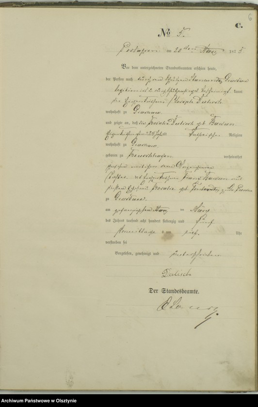 image.from.unit.number "Haupt-Sterbe-Register Nr 1 - 32"
