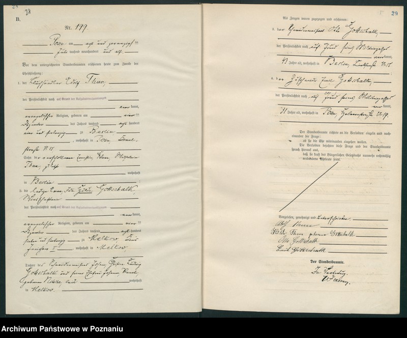 Obraz 17 z jednostki "Księga miejscowa małżeństw tom II [Rejestr główny małżeństw]"