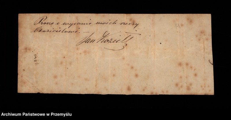 Obraz 1 z kolekcji "O powstaniu styczniowym w wybranych aktach z zasobu Archiwum Państwowego w Przemyślu111"