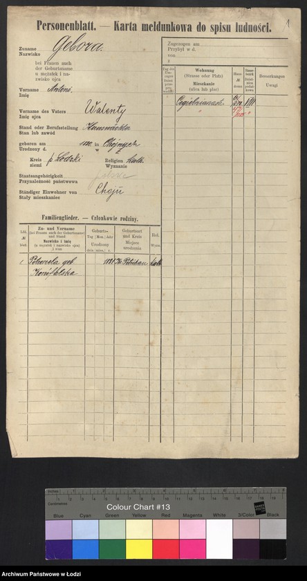 Obraz 3 z jednostki "[Spis ludności Łodzi] Gebora - Gelbart"