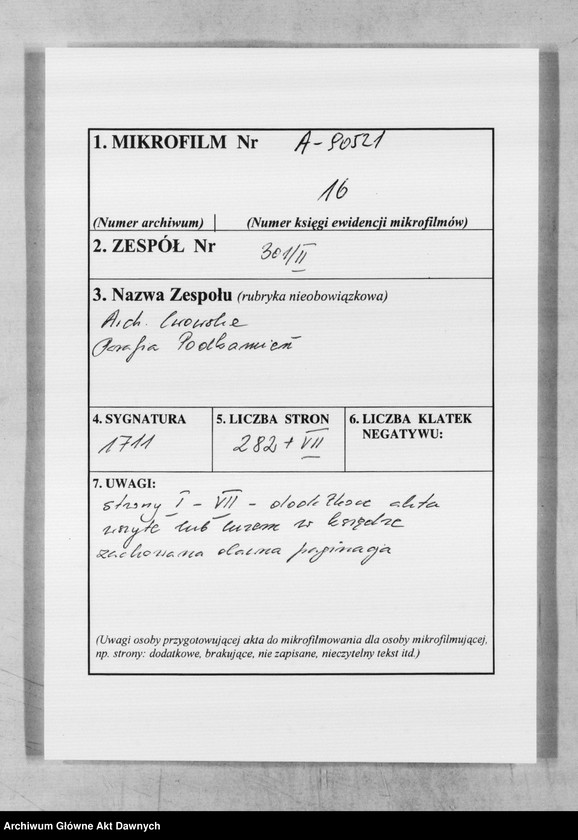 image.from.unit.number "Parafia: Podkamień Brodzki. Dekanat: Brody. Księga metrykalna urodzeń tylko dla wsi Czernica."