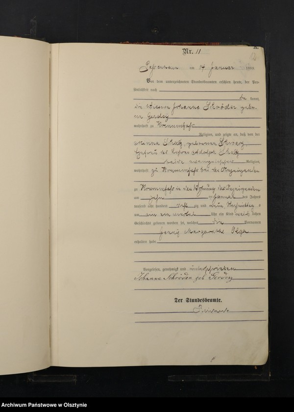 image.from.unit.number "Geburts-Haupt-Register Nr 1 - 260"