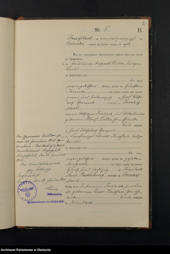 image.from.unit.number "Heiraths-Neben-Register Nr 1 - 18"