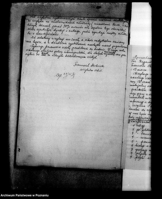 Obraz 10 z jednostki "Prywatne Gimnazjum Koedukacyjne Stowarzyszenie Przyjaciół Szkoły Średniej w Koninie [sprawozdania powizytacyjne]"