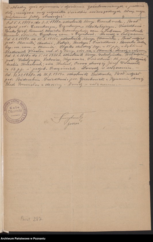 Obraz 4 z jednostki "Oborniki - wykaz członków koła."