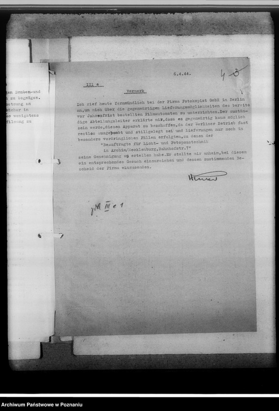 Obraz 8 z jednostki "[Korespondencja w sprawie mikrofilmowania ksiąg kościelnych]"