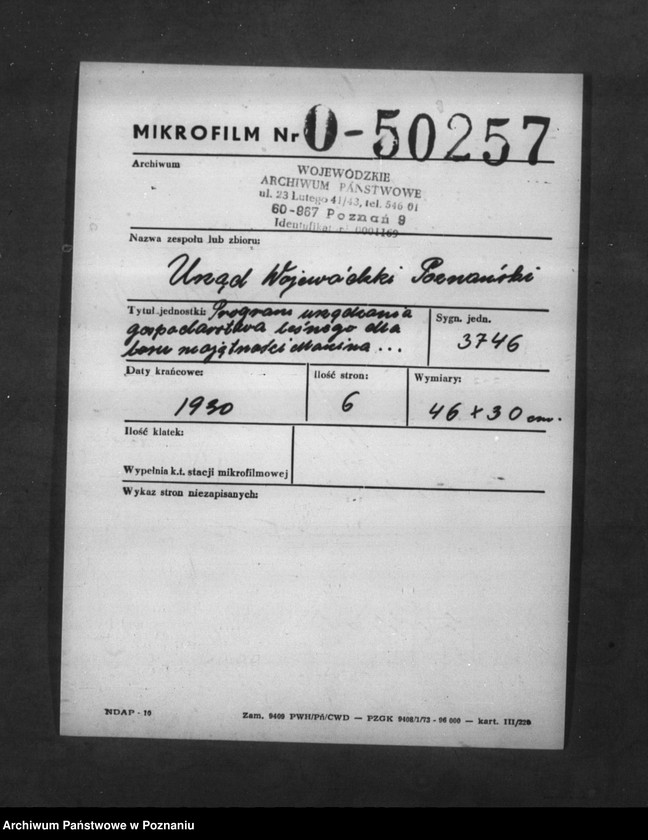 Obraz 2 z jednostki "Program urządzenia gospodarstwa leśnego dla lasu majętności Marcina Rozmiarka w Daszewicach powiat poznański"