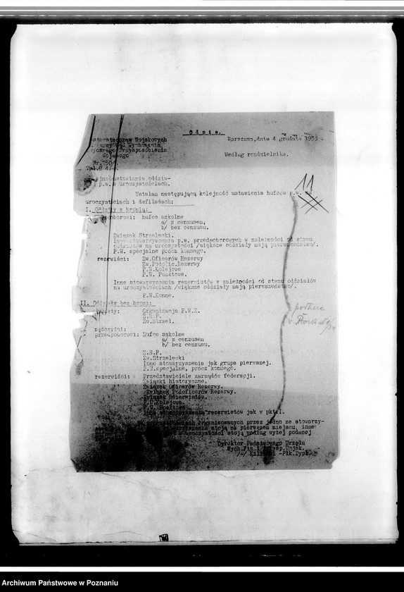 Obraz 15 z jednostki "Korespondencja Związku-rozkazy wykonawcze, wytyczne do pracy Związku Rezerwistów, zarządzenia w sprawie ulg kolejowych, sprawy personalne, sprawozdania z działalności"