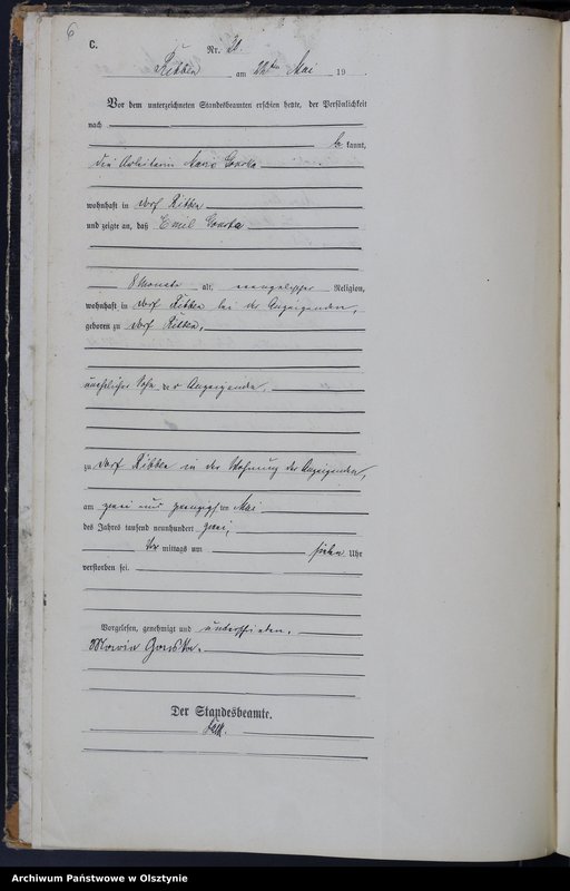 image.from.unit.number "Sterbe-Neben-Register Nr 25 - 78"