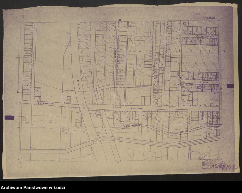 Obraz 2 z jednostki "Plan miasta Łodzi. Sekcja SW 42"