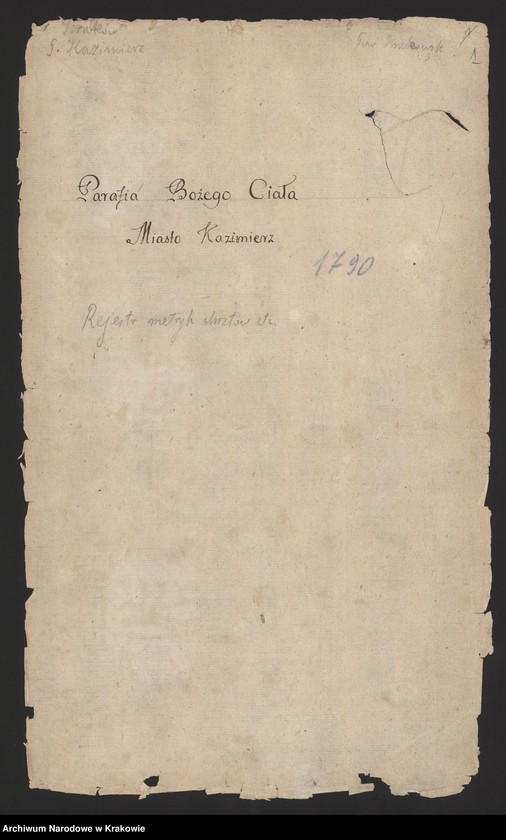 image.from.unit.number "Spisy ludności województwa krakowskiego z lat 1790-1791: I. Kraków - parafie miasta"