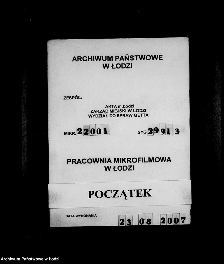 Obraz 1 z jednostki "Kripo.Unterlagen 2400-2600 [Dokumenty konfiskaty majątku ruchomego u Żydów]"