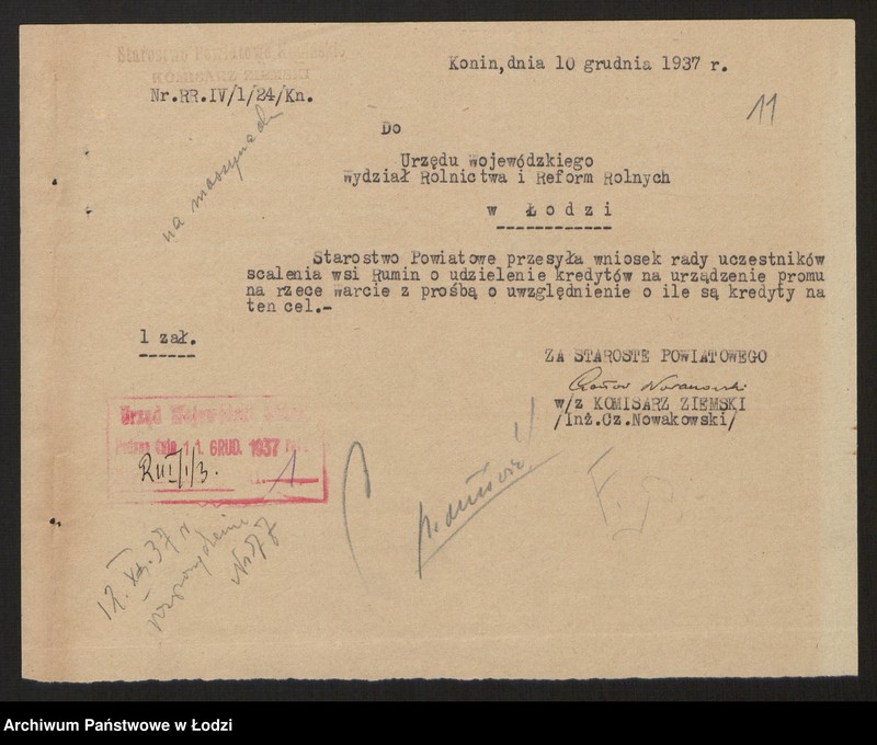 Obraz 13 z jednostki "Sprawa scalenia gruntów wsi Rumin - pow. koniński"