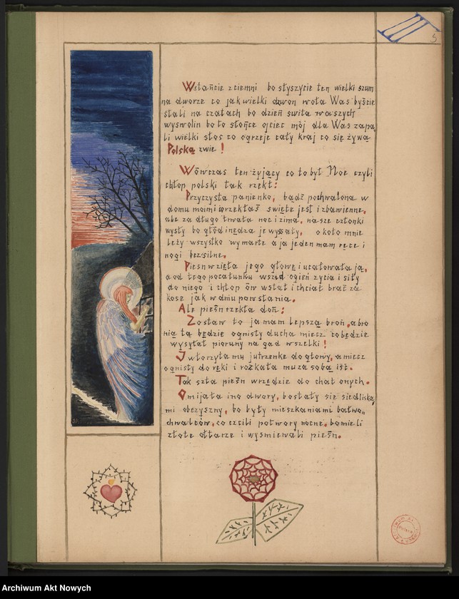 image.from.unit.number "Malisz Jan "Wizja poetyczna". Pieśń ofiarowana I. J. Paderewskiemu"