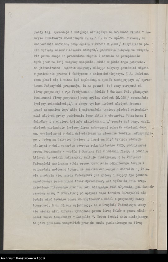 Obraz 10 z jednostki "Dabralin – właściciel Teofil Pałczyński – wyrób i sprzedaż pasty do obuwia"