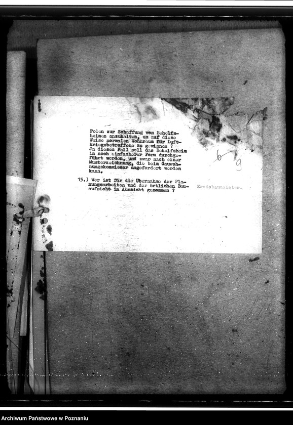 Obraz 13 z jednostki "DWH - Behelfsheime für Bombenbeschädigte im Kreise Wollstein"