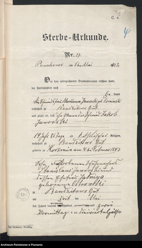 image.from.unit.number "Standesamtes Urkunden betreffends Sammelacten für Heiratssachen"