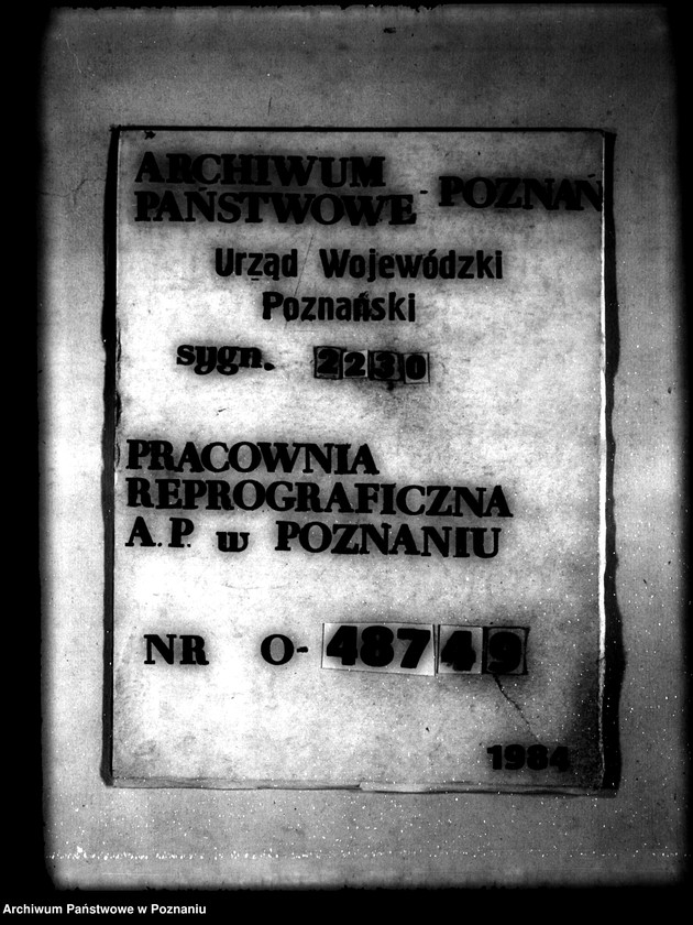 Obraz 1 z jednostki "Administracja przejściowa majątku Góra-Parzęczew"