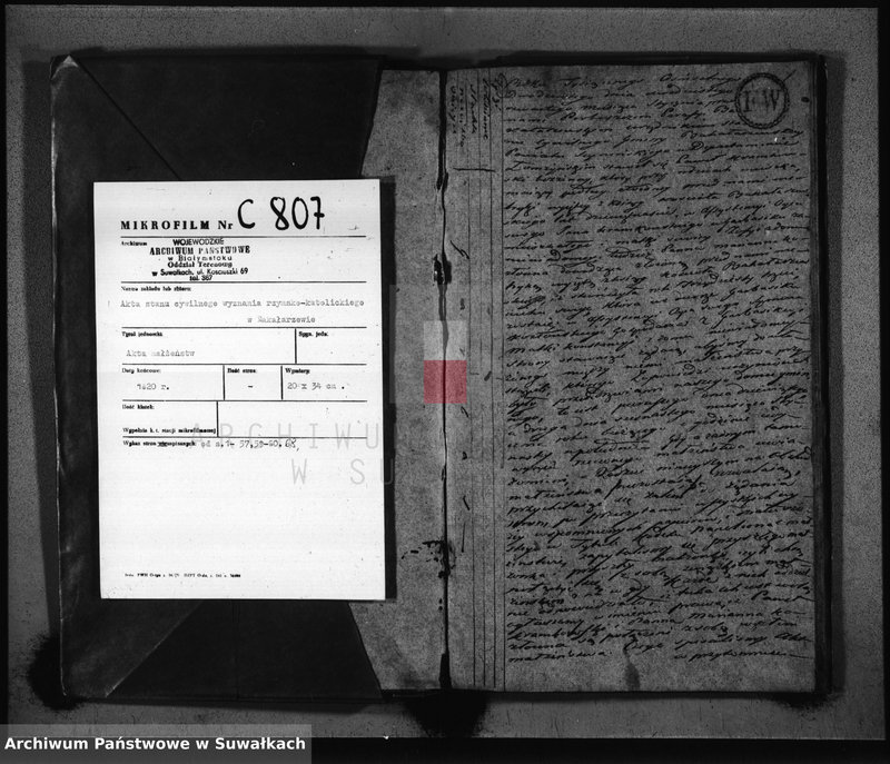 image.from.unit.number "Akta Zaślubionych Gminy Bakałarzewskiey"