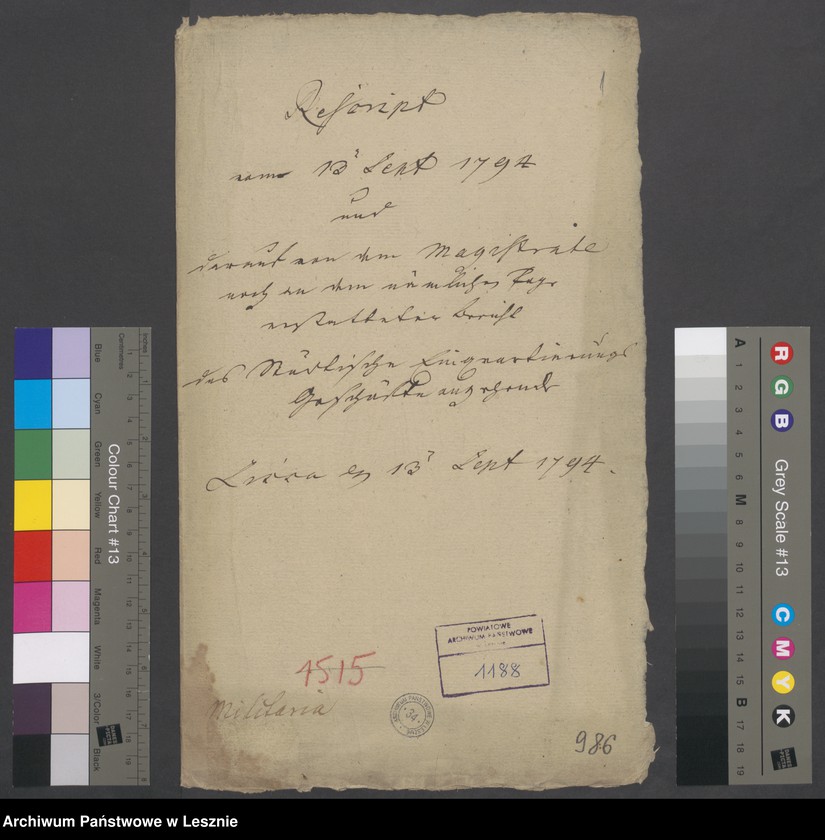 image.from.unit.number "[Reskript vom 13 September 1794 betr. die städtische Einguartierung]"