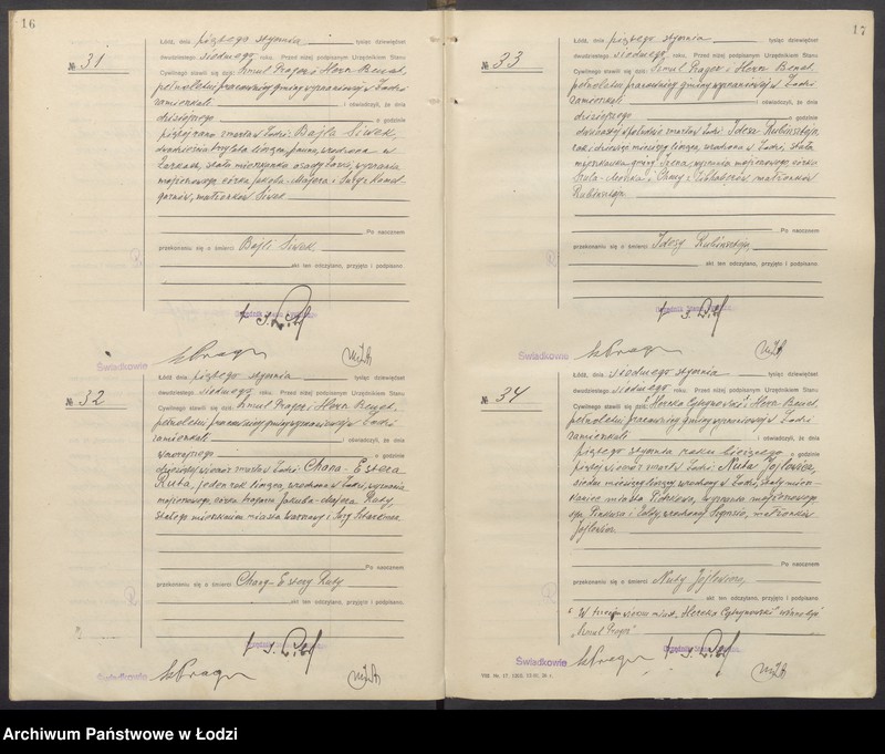 Obraz 11 z jednostki "Akta zgonów od numeru 1 do numeru 999"