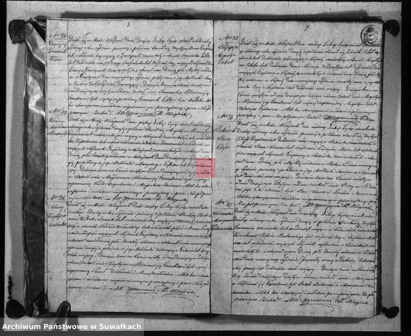 image.from.unit.number "Duplikat urodzonych, zaślubionych i umarłych parafij katolickiej wiżajńskiej na rok 1847"