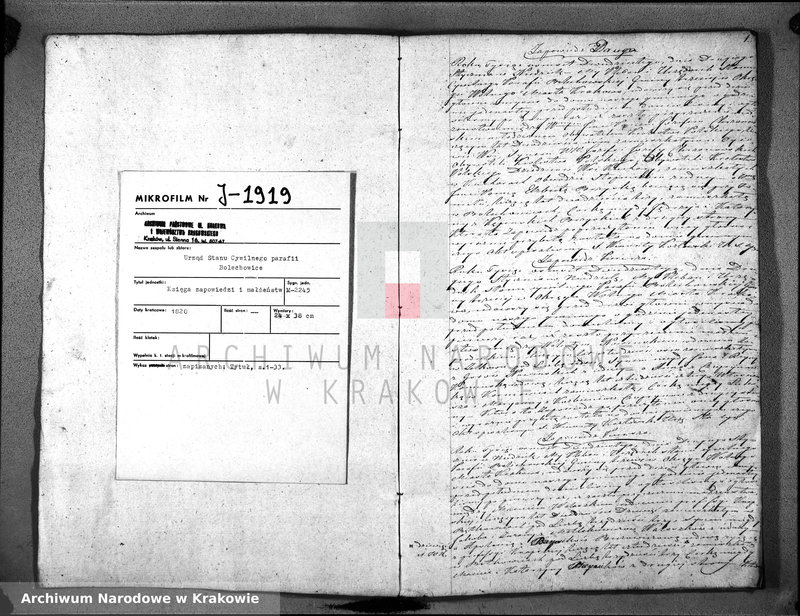 image.from.unit.number "Księga zapowiedzi i małżeństw"