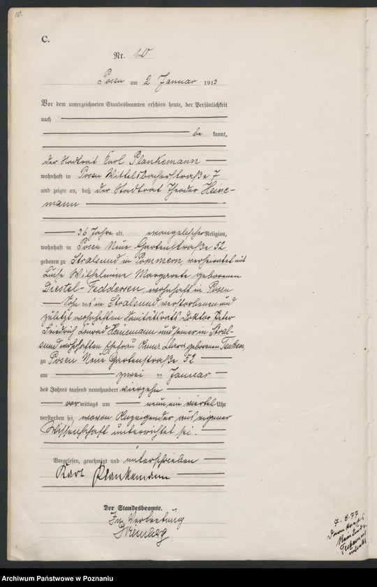 Obraz 12 z jednostki "Księga miejscowa zgonów tom I [Rejestr główny zgonów]"