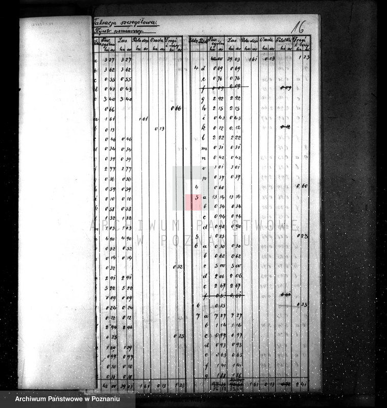 image.from.unit.number "Plan urządzenia gospodarstwa leśnego dla lasu majętności Pniewy powiat szamotulski 1937-1947"