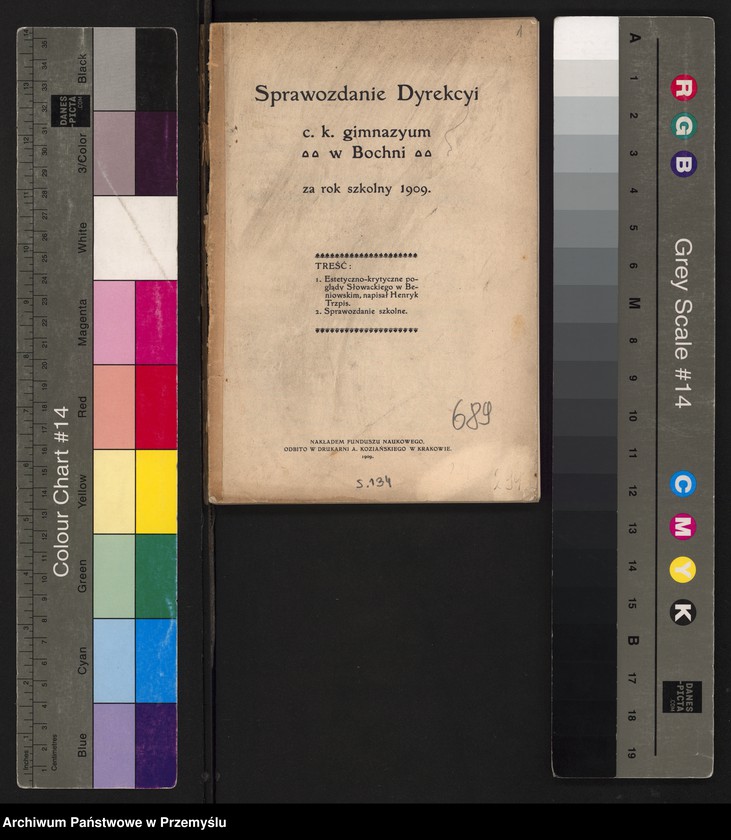 image.from.unit.number "Sprawozdanie Dyrekcji c.k. Gimnazjum w Bochni za rok szkolny 1909"