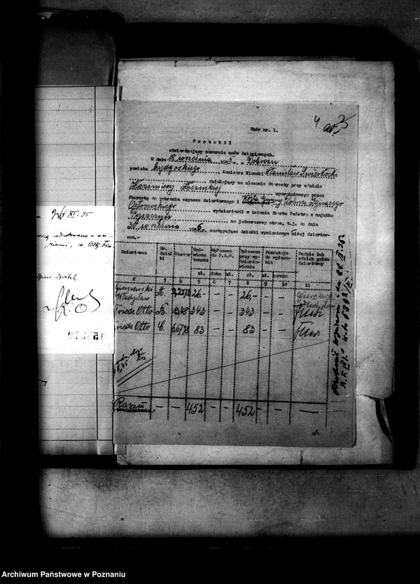 image.from.unit.number "Majętności Pyszczyn powiatu bydgoskiego wydzielenie zastrzeżonych parcel"