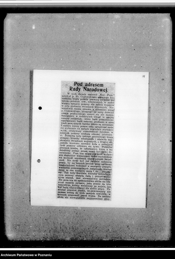 Obraz 16 z jednostki "Sprawozdania z działalności - wycinki z gazet"