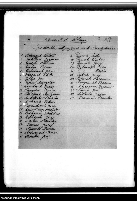 image.from.unit.number "Przyrzeczenia organizacyjne, spisy strzelców i inne pisma o charakterze personalnym Komendy Powiatowej w Koninie"